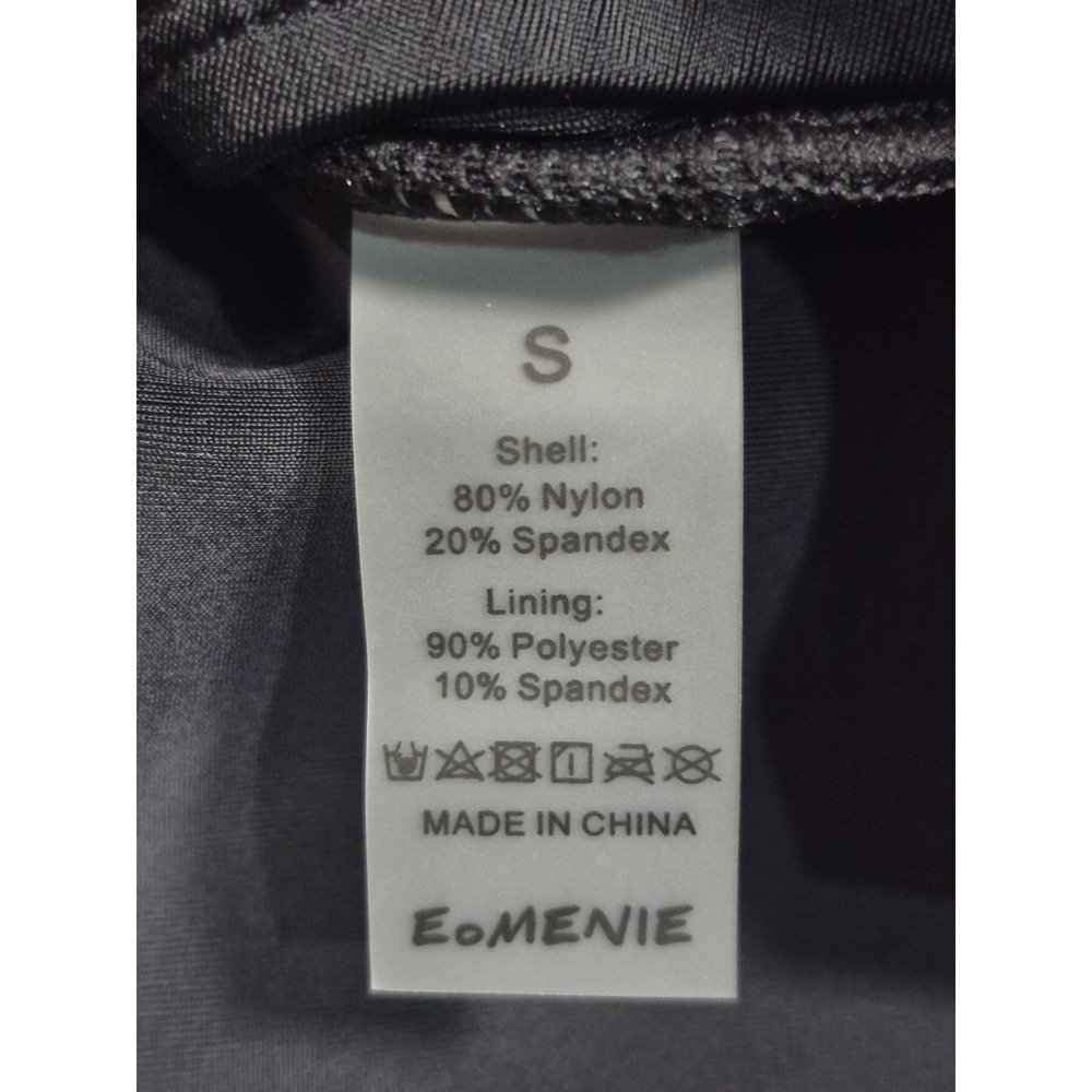 Eomenie Womens One Piece Swimsuit Black Cutout Tummy Control Monokini Size S NEW - Picture 9 of 11